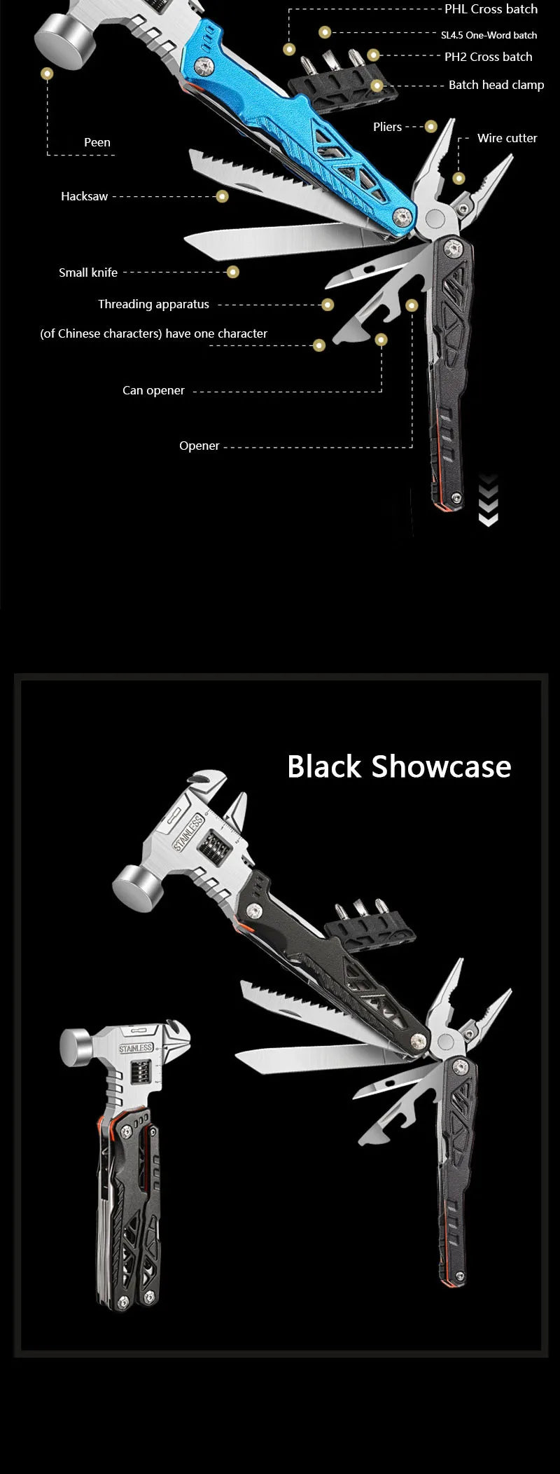 All-in-One Emergency Tool β Hammer, Pliers, Wrench & More in One